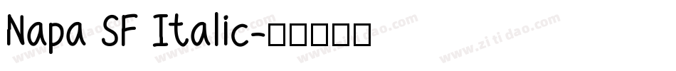 Napa SF Italic字体转换